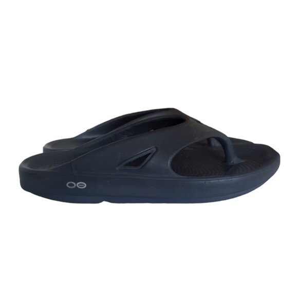 OOFOS Ooriginal Black Recovery Thong Flip Flop Sandals Slide Men's Size 9 - Picture 2 of 11